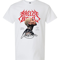 CHRIS BROWN "BREEZY" SHORT SLEEVE TEE TOUR SHIRT BOWL XX 