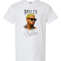 CHRIS BROWN "BREEZY" SHORT SLEEVE TEE TOUR SHIRT BOWL XX 