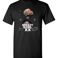 CHRIS BROWN "BREEZY" SHORT SLEEVE TEE TOUR SHIRT BOWL XX 