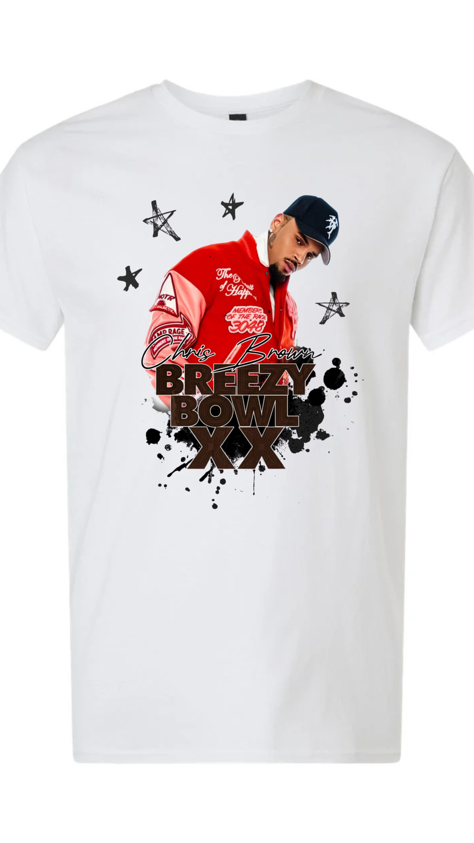 CHRIS BROWN "BREEZY" SHORT SLEEVE TEE TOUR SHIRT BOWL XX 