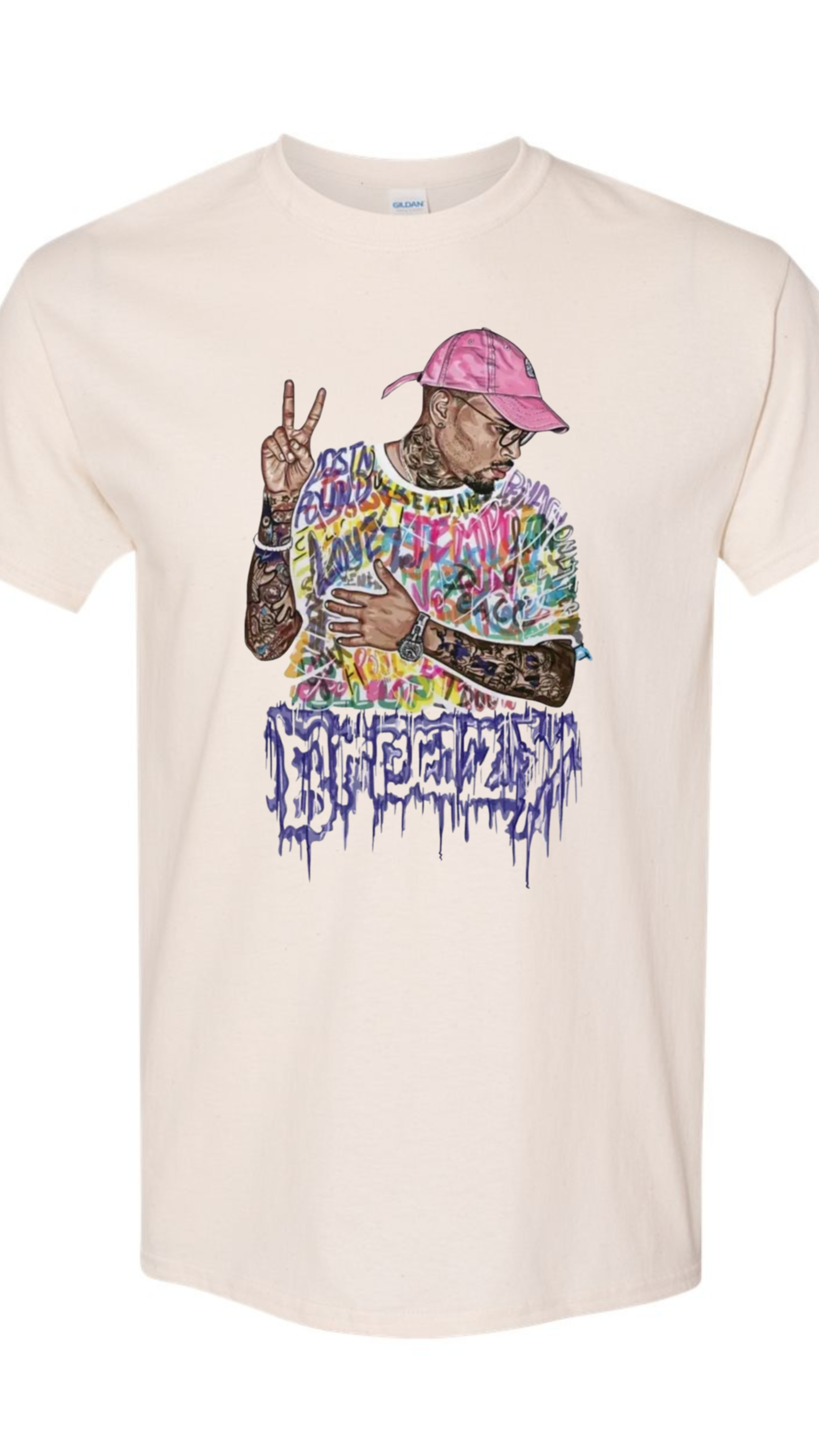 CHRIS BROWN "BREEZY" SHORT SLEEVE TEE TOUR SHIRT BOWL XX 