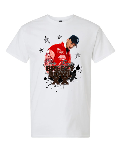 CHRIS BROWN "BREEZY" SHORT SLEEVE TEE TOUR SHIRT BOWL XX 