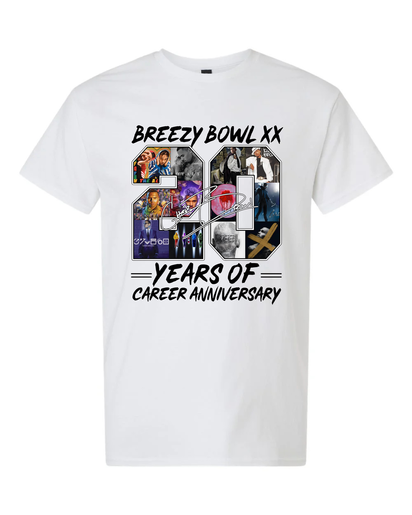 CHRIS BROWN "BREEZY" SHORT SLEEVE TEE TOUR SHIRT BOWL XX 
