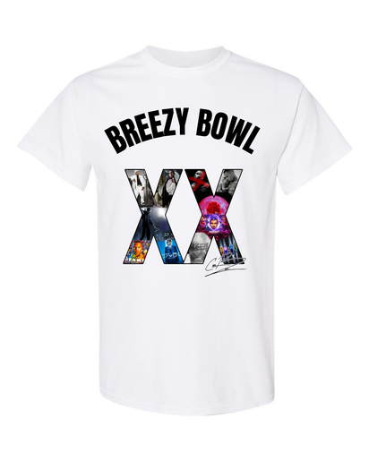 CHRIS BROWN "BREEZY" SHORT SLEEVE TEE TOUR SHIRT BOWL XX 