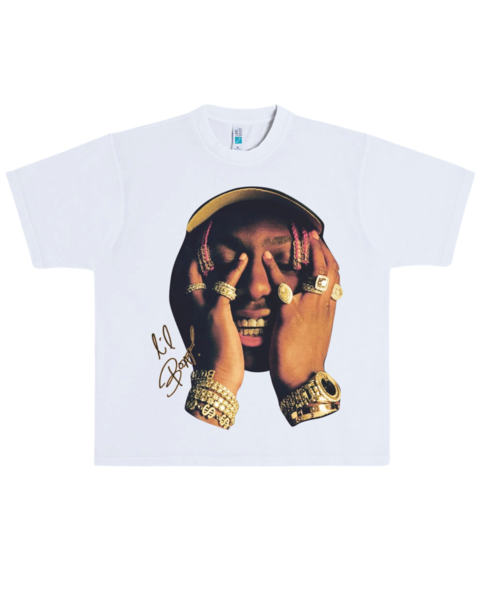 LIL YACHTY BOXY SHIRT, VINTAGE WHITE RAP TEE, HIP HOP GRAPHIC PRINT T-SHIRT