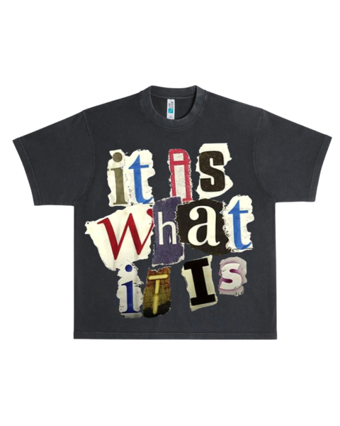 IT IS WHAT IT IS GRAPHIC PRINT BOXY CROPPED TEES FOR UNISEX